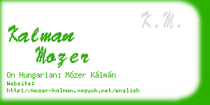 kalman mozer business card